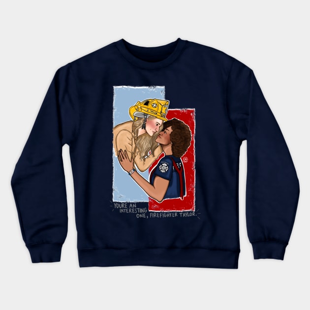 Joy and Zoey - Fire Helmet Crewneck Sweatshirt by wynhaaughtcolbs